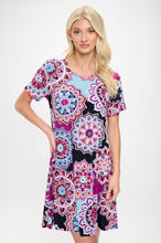 Load image into Gallery viewer, Print Missy Dress Short Sleeve-7004BN-SRP1-W439