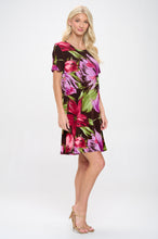 Load image into Gallery viewer, Plus Size BNS Missy Dress Short Sleeve Print-7004BN-SXP1-W442