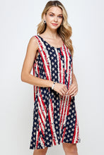 Load image into Gallery viewer, Printed Sleeveless Dress- 7003HT-TRP1-W297