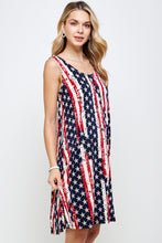 Load image into Gallery viewer, Printed Sleeveless Dress- 7003HT-TRP1-W297