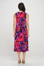 Load image into Gallery viewer, BNS V-Neck Midi Tank Dress with Side Slit-7080BN-TRP1-W438