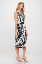 Load image into Gallery viewer, HIT V-Neck Midi Tank Dress with Side Slit-7080HT-TRP1-W403