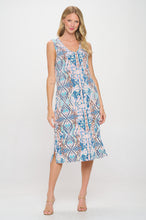 Load image into Gallery viewer, HIT V-Neck Midi Tank Dress with Side Slit-7080HT-TRP1-W433