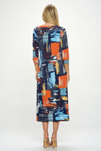 Load image into Gallery viewer, HIT V-Neck Long Dress W/Pocket-7085HT-QRP1-K-W420 - Jostar Online