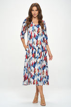 Load image into Gallery viewer, HIT V-Neck Long Dress W/Pocket-7085HT-QRP1-K-W429