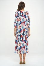 Load image into Gallery viewer, HIT V-Neck Long Dress W/Pocket-7085HT-QRP1-K-W429