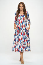 Load image into Gallery viewer, HIT V-Neck Long Dress W/Pocket-7085HT-QRP1-K-W429