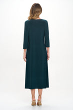 Load image into Gallery viewer, HIT V-Neck Long Dress W/Pocket-7085HT-QRS1-K