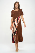 Load image into Gallery viewer, Contrast Short Sleeve Dress-7087BN-SRP1-C-W379
