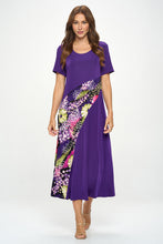 Load image into Gallery viewer, Contrast Short Sleeve Dress-7087BN-SRP1-C-W408