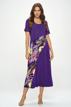 Load image into Gallery viewer, Contrast Short Sleeve Dress-7087BN-SRP1-C-W408