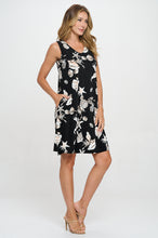 Load image into Gallery viewer, BNS V-Neck Bias Pocket Tank Dress-7088BN-TRP1-K-W309