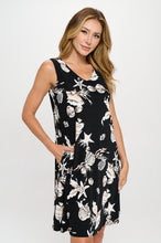 Load image into Gallery viewer, BNS V-Neck Bias Pocket Tank Dress-7088BN-TRP1-K-W309