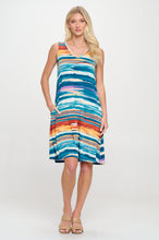 Load image into Gallery viewer, BNS V-Neck Bias Pocket Tank Dress-7088BN-TRP1-K-W213