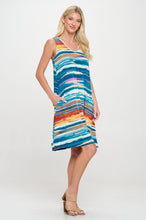 Load image into Gallery viewer, BNS V-Neck Bias Pocket Tank Dress-7088BN-TRP1-K-W213