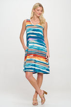 Load image into Gallery viewer, BNS V-Neck Bias Pocket Tank Dress-7088BN-TRP1-K-W213