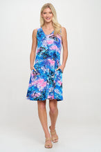 Load image into Gallery viewer, BNS V-Neck Bias Pocket Tank Dress-7088BN-TRP1-K-W305