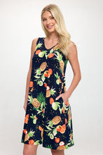 Load image into Gallery viewer, BNS V-Neck Bias Pocket Tank Dress-7088BN-TRP1-K-W327