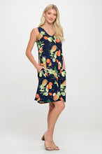 Load image into Gallery viewer, BNS V-Neck Bias Pocket Tank Dress-7088BN-TRP1-K-W327