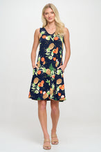 Load image into Gallery viewer, BNS V-Neck Bias Pocket Tank Dress-7088BN-TRP1-K-W327