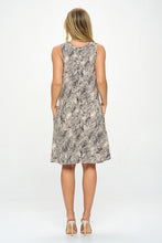 Load image into Gallery viewer, HIT V-Neck Bias Pocket Tank Dress-7088HT-TRP1-K-W422 - Jostar Online