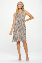 Load image into Gallery viewer, HIT V-Neck Bias Pocket Tank Dress-7088HT-TRP1-K-W422 - Jostar Online