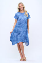 Load image into Gallery viewer, Boat Neckline Shark Bite Hem Dress-7096HT-SRD1-D003