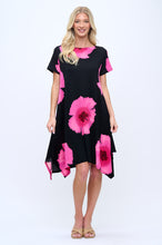 Load image into Gallery viewer, Boat Neckline Shark Bite Hem Dress-7096HT-SRP1-W113