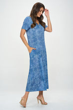 Load image into Gallery viewer, HIT V-Neck Long Dress W/Pockets-7085HT-SRD1-K-D003