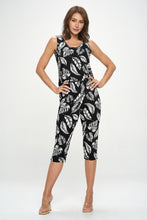 Load image into Gallery viewer, Two-Piece Sleeveless Top & Capri Pant Set-9002BN-TRP1-W388