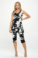 Load image into Gallery viewer, Two-Piece Sleeveless Top & Capri Pant Set-9002BN-TRP1-W403