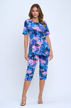Load image into Gallery viewer, Two-Piece Short Sleeve Top & Capri Pant Set- 9003BN-SRP1-W305