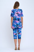 Load image into Gallery viewer, Two-Piece Short Sleeve Top & Capri Pant Set- 9003BN-SRP1-W305