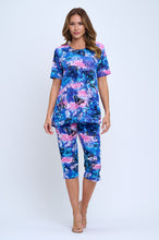 Load image into Gallery viewer, Two-Piece Short Sleeve Top & Capri Pant Set- 9003BN-SRP1-W305