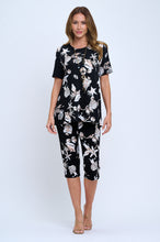 Load image into Gallery viewer, Two-Piece Short Sleeve Top & Capri Pant Set- 9003BN-SRP1-W309