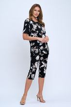 Load image into Gallery viewer, Two-Piece Short Sleeve Top & Capri Pant Set- 9003BN-SRP1-W309