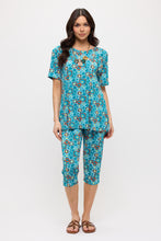 Load image into Gallery viewer, Two-Piece Short Sleeve Top & Capri Pant Set- 9003BN-SRP1-W363