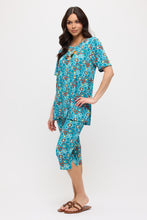 Load image into Gallery viewer, Two-Piece Short Sleeve Top & Capri Pant Set- 9003BN-SRP1-W363