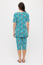 Load image into Gallery viewer, Two-Piece Short Sleeve Top & Capri Pant Set- 9003BN-SRP1-W363