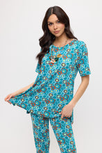 Load image into Gallery viewer, Two-Piece Short Sleeve Top & Capri Pant Set- 9003BN-SRP1-W363