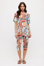 Load image into Gallery viewer, Two-Piece Short Sleeve Top & Capri Pant Set- 9003BN-SRP1-W364