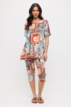 Load image into Gallery viewer, Two-Piece Short Sleeve Top & Capri Pant Set- 9003BN-SRP1-W364
