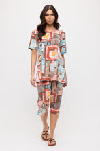 Load image into Gallery viewer, Two-Piece Short Sleeve Top & Capri Pant Set- 9003BN-SRP1-W364
