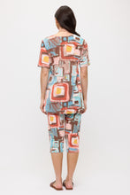 Load image into Gallery viewer, Two-Piece Short Sleeve Top & Capri Pant Set- 9003BN-SRP1-W364