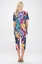 Load image into Gallery viewer, Two-Piece Short Sleeve Top & Capri Pant Set- 9003BN-SRP1-W441