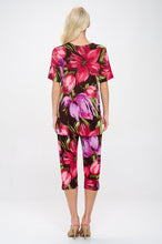 Load image into Gallery viewer, Two-Piece Short Sleeve Top & Capri Pant Set-9003BN-SRP1-W442