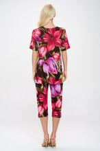 Load image into Gallery viewer, Plus Size Capri Pants Set Short Sleeve- 9003BN-SXP1-W442
