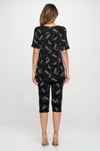 Load image into Gallery viewer, Two-Piece Short Sleeve Top & Capri Pant Set- 9003BN-SRP1-W457