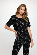 Load image into Gallery viewer, Two-Piece Short Sleeve Top & Capri Pant Set- 9003BN-SRP1-W457
