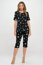 Load image into Gallery viewer, Two-Piece Short Sleeve Top & Capri Pant Set- 9003BN-SRP1-W466